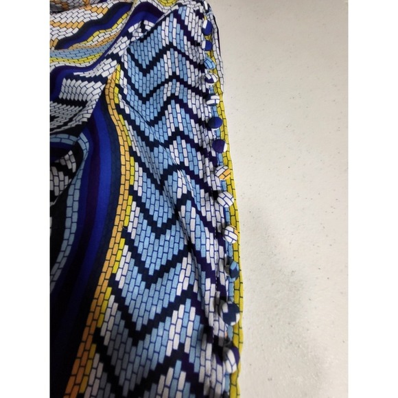 Zac & Rachel Striped Chevron‎ Print Blouse Long Sleeve V-Neck Casual Top - Picture 7 of 10